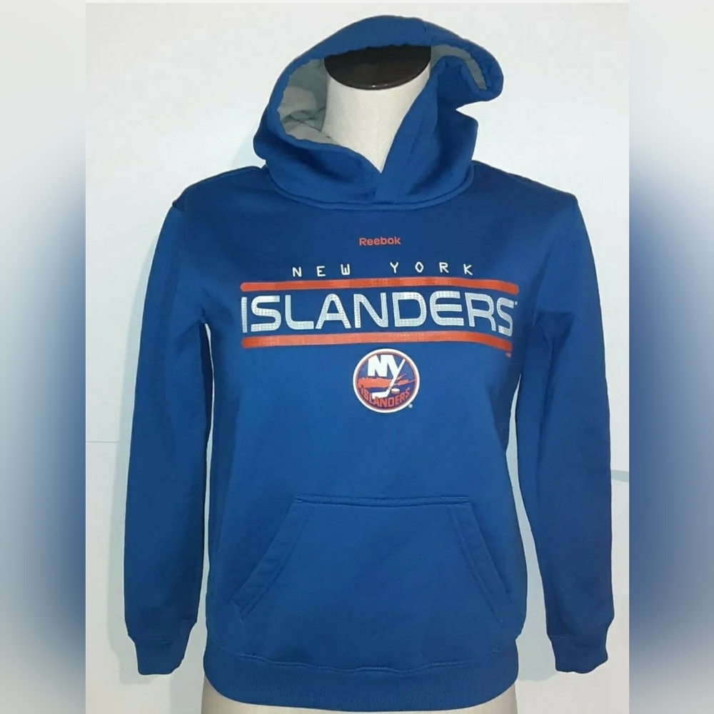 NHL Reebok Face Off Collection New York Islanders Hoodie Youth Sz M 10-12
